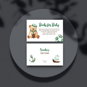 Ahoy its a boy teddy bear books for baby enclosure card