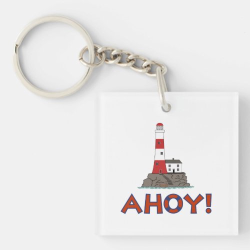 AHOY Lifebuoy Ring TypeLighthouse Keychain