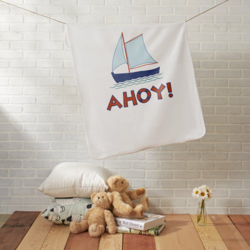 AHOY Lifebuoy Ring TypeSailboat Baby Blanket
