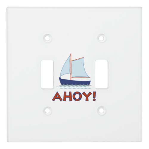 AHOY Lifebuoy Ring TypeSailboat Light Switch Cover