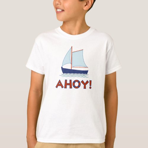 AHOY Lifebuoy Ring TypeSailboat T_Shirt