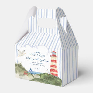 Ahoy Little Sailor Nautical Baby Shower Favor Boxes