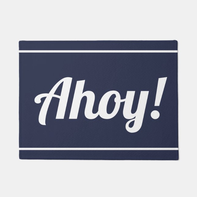 Ahoy Marina Slip Boat Doormat (Front)