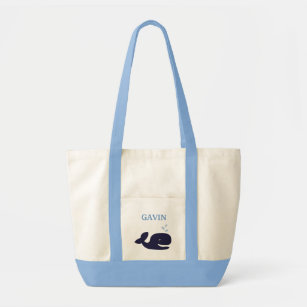 AHOY MATE Blue Whale Diaper Bag Personalized