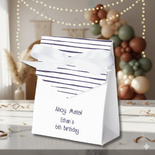 Ahoy mate Nautical sailboat kids birthday Favor Boxes