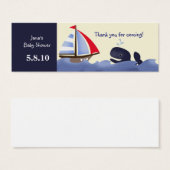 Ahoy Mate Red Sail Favor Tag (Front & Back)