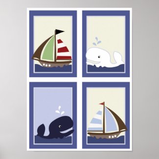 AHOY MATE Sail boat Boys Nursery Room Prints print