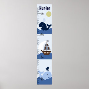 Ahoy Mate/Sailboat/Whale Growth Chart Keep at 8x44