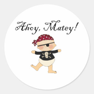 Ahoy Matey Baby Pirate Stickers
