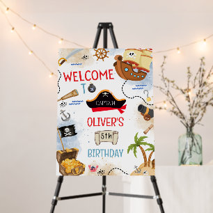 Ahoy Matey Pirate Birthday Welcome Foam Board