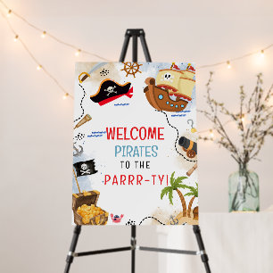 Ahoy Matey Pirate Birthday Welcome Pirates Foam Board