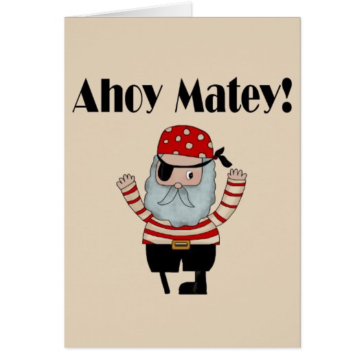 Ahoy Matey Pirate Cards (Front)