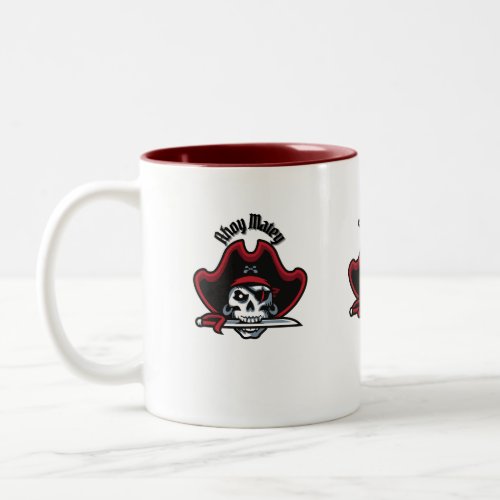Ahoy Matey_pirate coffee mug Two_Tone Coffee Mug