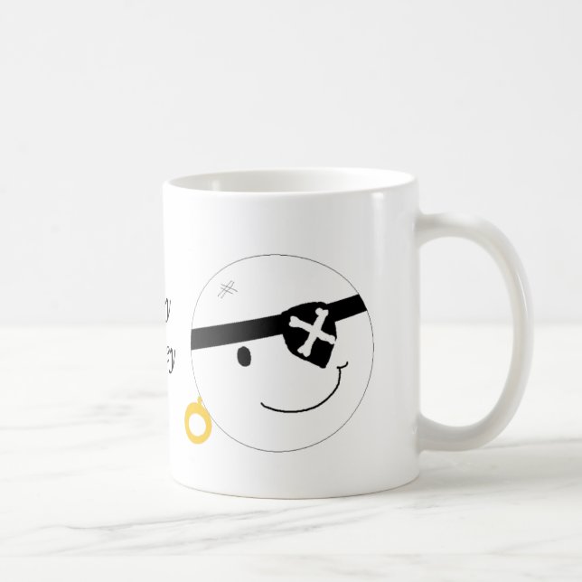 Ahoy Matey Pirate Face Coffee Mug (Right)