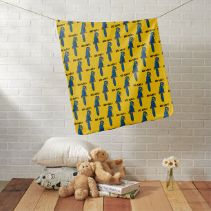 Ahoy Matey Pirate Parrot Cartoon, Funny Macaw Bird Baby Blanket