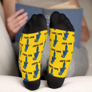 Ahoy Matey Pirate Parrot Cartoon, Funny Macaw Bird Socks