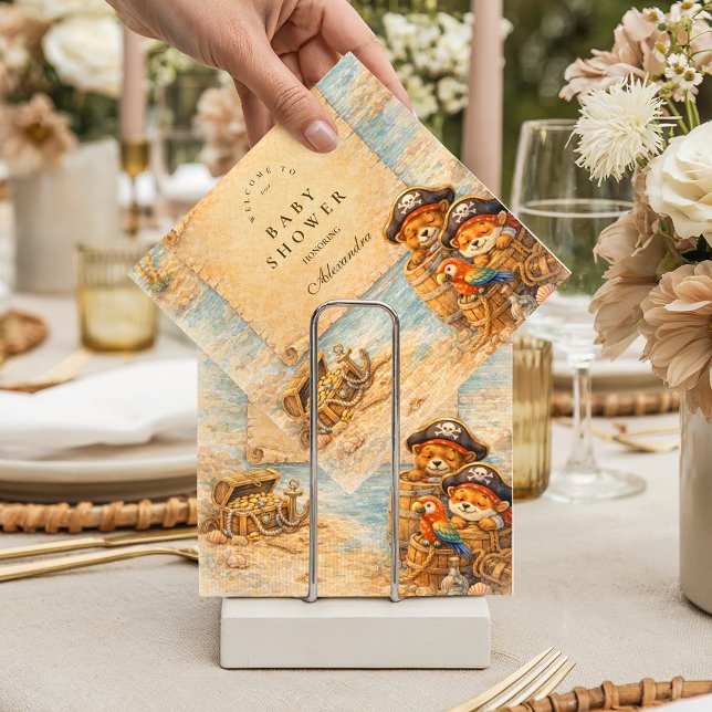 Ahoy Matey Storybook Pirates Baby Shower Napkins (Creator Uploaded)