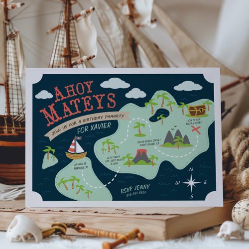 Ahoy Mateys Birthday Invite