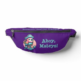 Ahoy, Mateys! Fun Cute Parrot wearing a Pirate Hat Fanny Pack