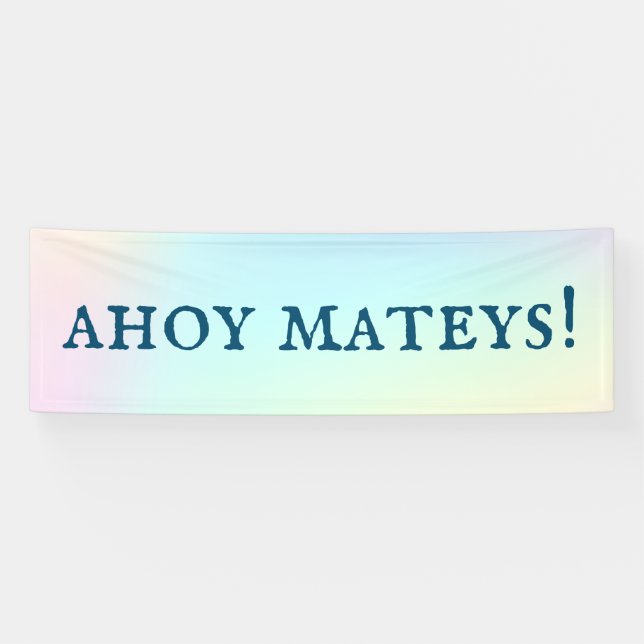 Ahoy Mateys! Pirate Party Sign (Horizontal)