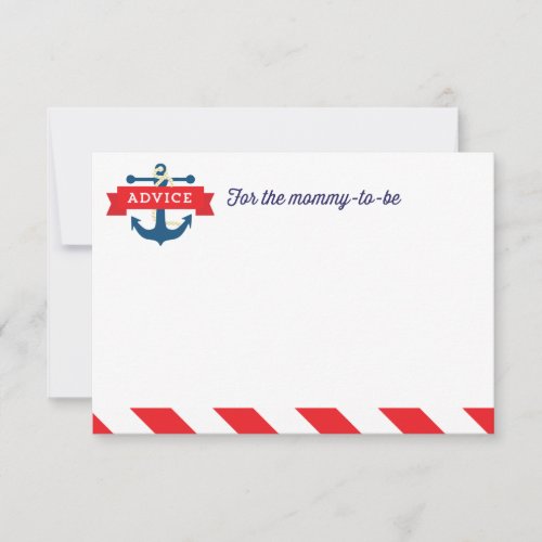 Ahoy! Nautical Baby Shower Advice Card Game