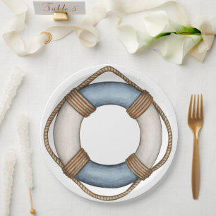 Ahoy! Nautical Baby Shower Paper Plates