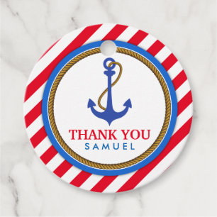 AHOY! Nautical Birthday Baby Shower Favor Tags
