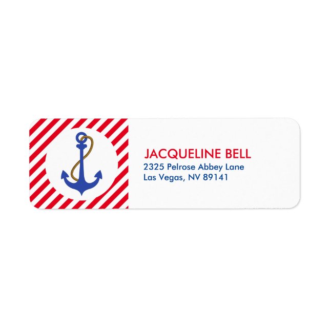 AHOY! Nautical Birthday Baby Shower Label (Front)