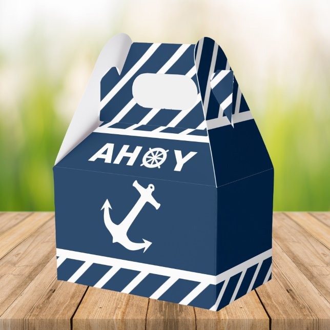 Ahoy Nautical Birthday Party Favor Boxes (Creator Uploaded)