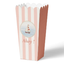 Ahoy Nautical Birthday | Red Stripe & Sailboat Favor Boxes