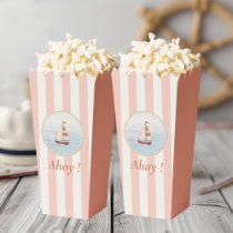 Ahoy Nautical Birthday | Red Stripe & Sailboat Favor Boxes