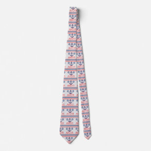 AHOY Nautical Knit Christmas Jumper Style Neck Tie