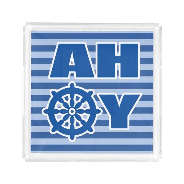 Ahoy Nursery Poster Acrylic Tray (Front)