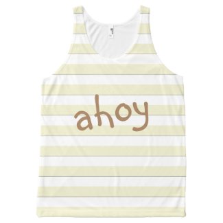 Ahoy Pastel Yellow Stripes on any Color any Text