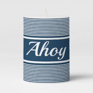 Ahoy Pillar Candle