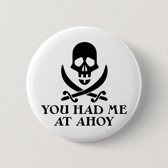 Ahoy Pirate Button (Front)