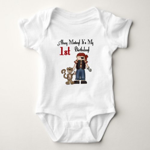 Ahoy Pirate First Birthday Tshirts and Gifts