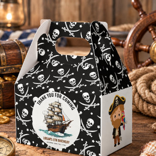 Ahoy! Pirate Ship 8th Birthday Favor Boxes