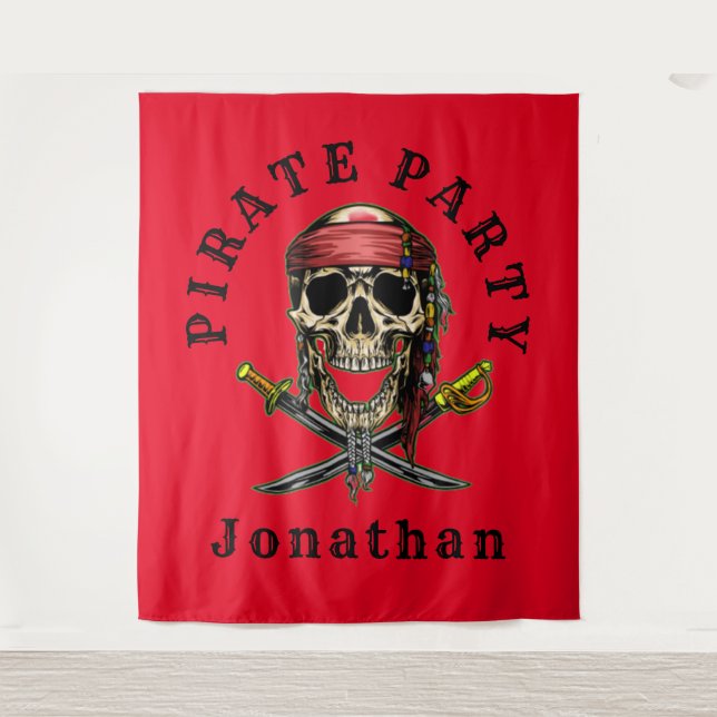 Ahoy Pirate Skull backdrop (Front)