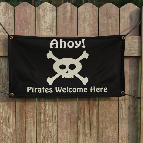 Ahoy Pirates Welcome Here Banner