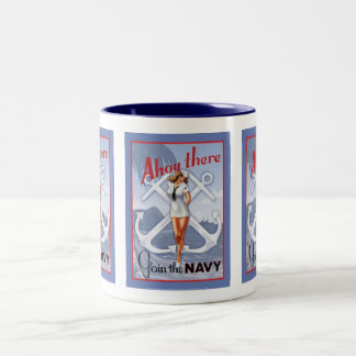 Ahoy There! Navy Pin-Up Mug