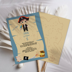 Ahoy There! Pirate Boy Birthday Party Invitation