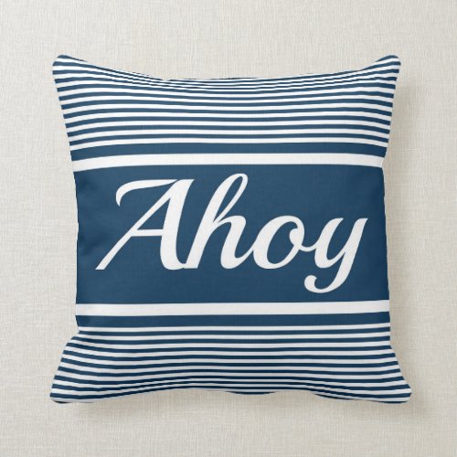 Ahoy Throw Pillow