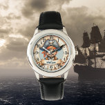 Ahoy Time! Pirate Adventure Watch<br><div class="desc">Time to set sail with our 'Ahoy Time! Pirate Adventure Watch'! Designed for kids who love the pirate life, this watch features a friendly pirate with an eye patch and a charismatic smile. Encircled by an old-fashioned clock face with a skull and crossbones at the top, this watch is perfect...</div>