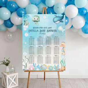 Ahoy! Under the Sea Baby Shower Seating Chart Foam Board