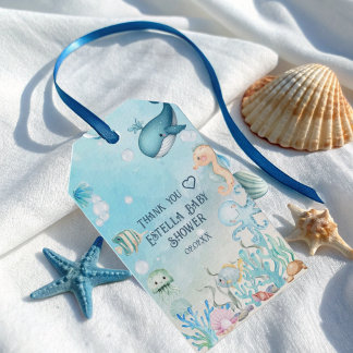 Ahoy Under the Sea Baby Shower Thank You Gift Tags