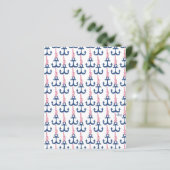 Ahoy Vintage Anchor pattern. (Standing Front)