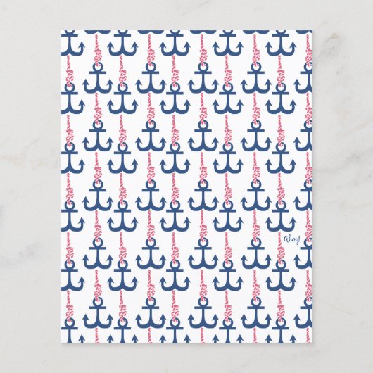 Ahoy Vintage Anchor pattern. (Front)
