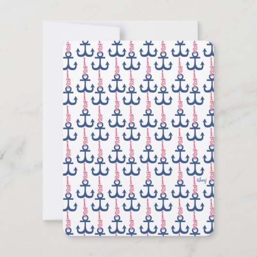 Ahoy Vintage Anchor pattern. (Front)