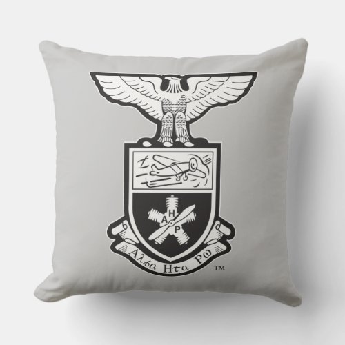 AHP Crest _ BW Throw Pillow